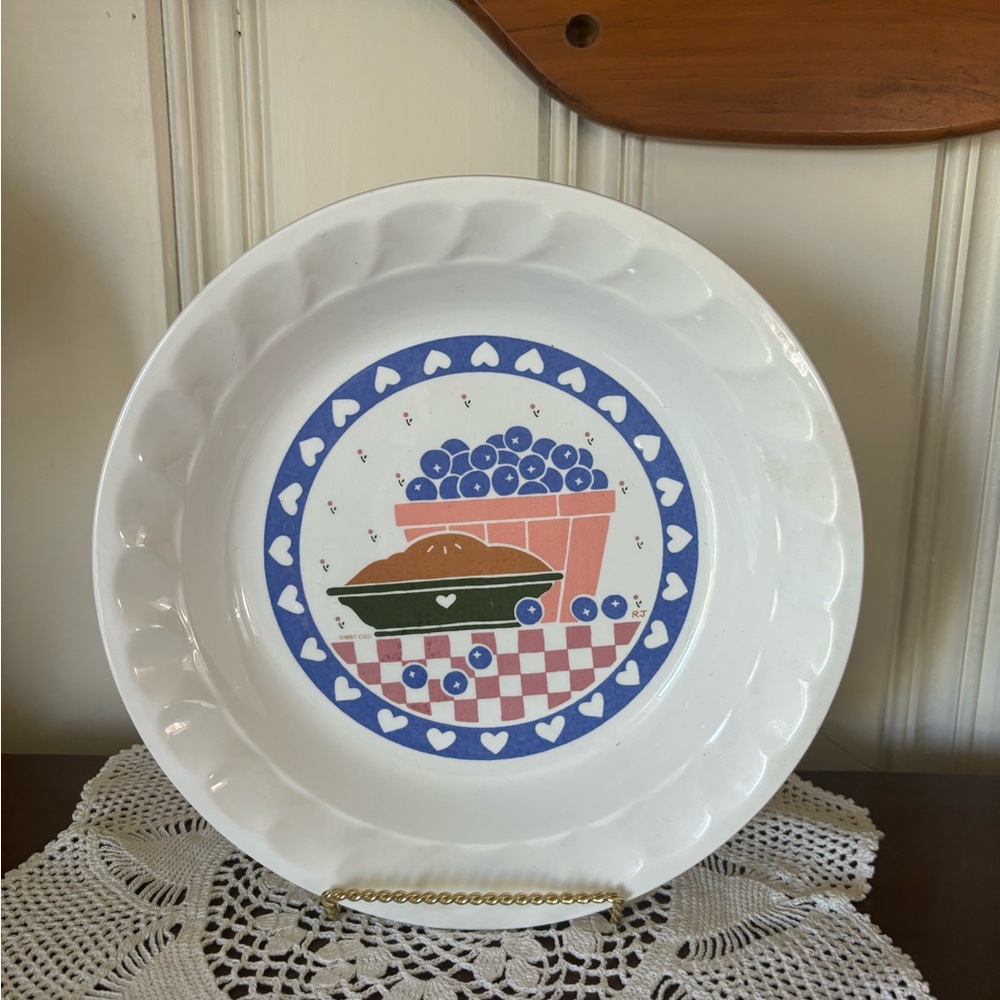 Vintage Cottage Core Pie Plate